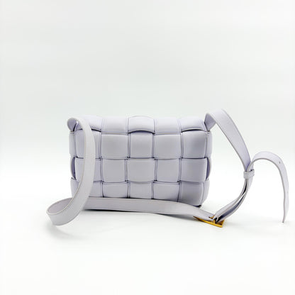 Bottega Veneta Cassette Padded Maxi Intrecciato Leather, Purple, Leather, Crossbody Bag