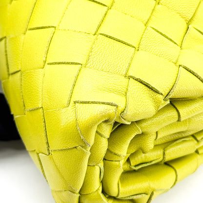 Bottega Veneta The Pouch Intrecciato Nappa, Green, Leather, Clutch
