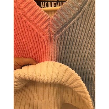 JACQUEMUS Ribbed Cropped Sweater Top