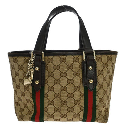 Gucci Jolicoeur Pochette GG Canvas and leather, Beige, Canvas, Handbag
