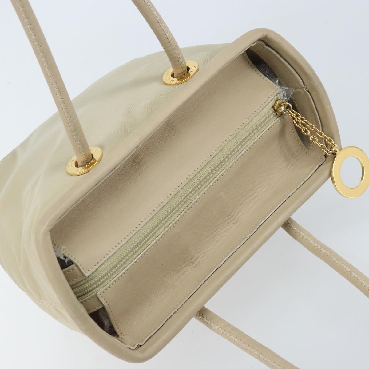 Celine Handbag Nylon, Beige, Nylon, Handbag