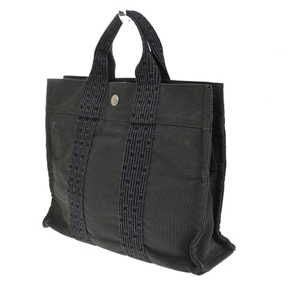 Hermes Fourre-tout Herline Canvas, Gray, Canvas, Tote Bag