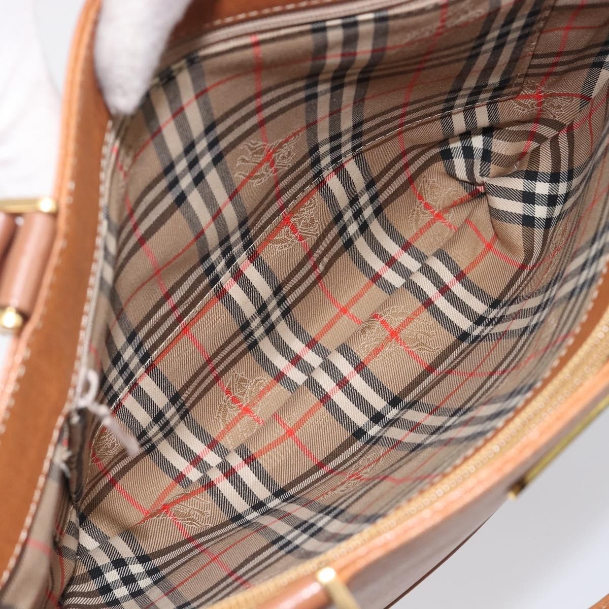 Burberry Handle Tote Leather, Brown, Leather, Tote Bag