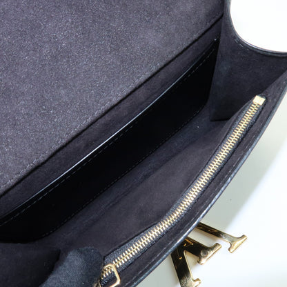 Louis Vuitton Chain Louise Clutch Leather, Black, Leather, Clutch