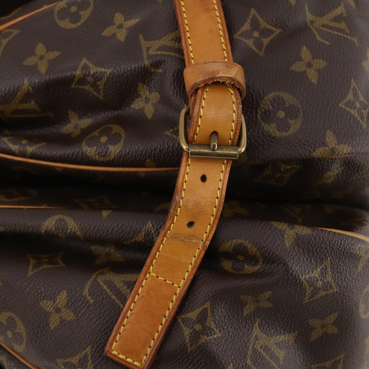 Louis Vuitton Saumur Monogram Canvas, Brown, Canvas, Shoulder Bag