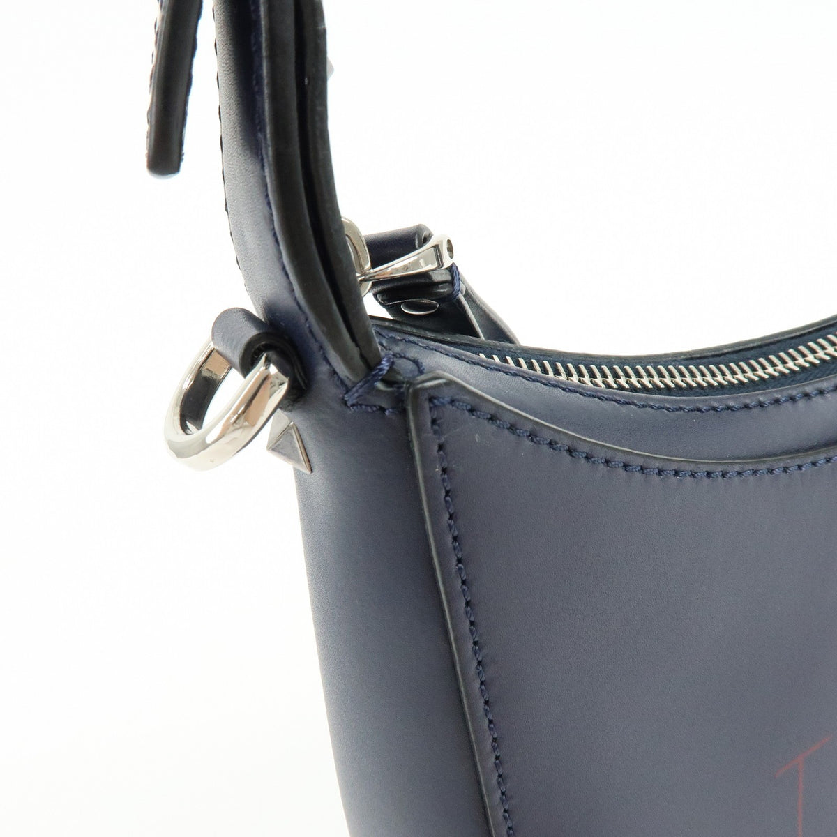 Valentino Garavani VLTN Hobo Printed Leather, Navy, Leather, Shoulder Bag