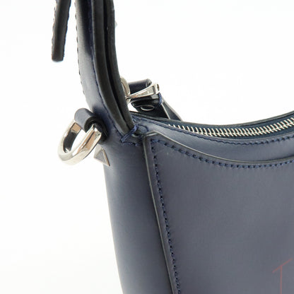 Valentino Garavani VLTN Hobo Printed Leather, Navy, Leather, Shoulder Bag