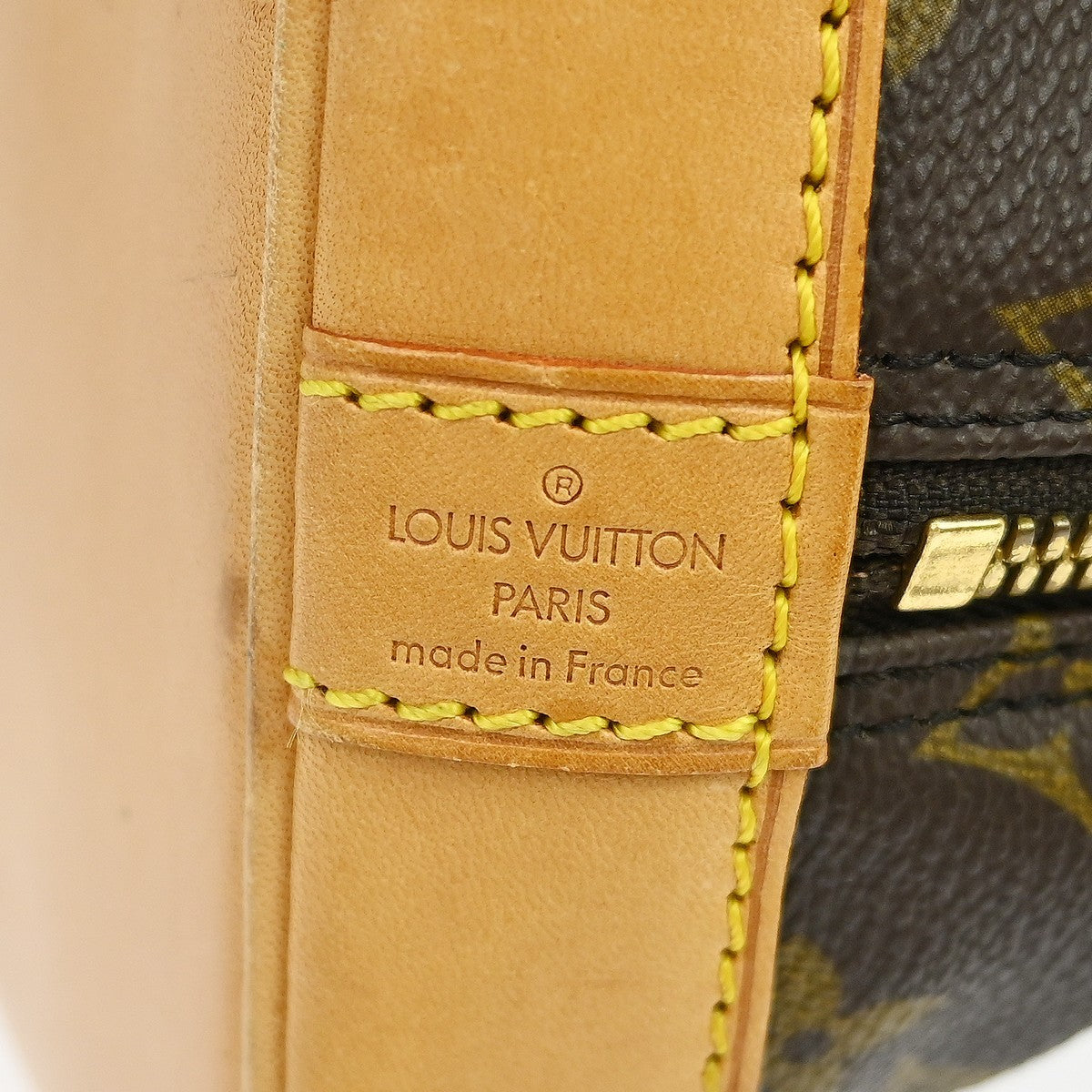 Louis Vuitton Alma Monogram, Brown, Canvas, Handbag