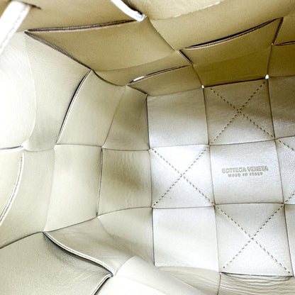 Bottega Veneta Cassette Leather, Beige, Leather, Shoulder Bag