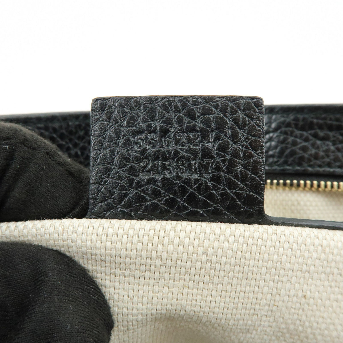 Gucci Soho Chain Leather, Black, Calfskin, Crossbody Bag