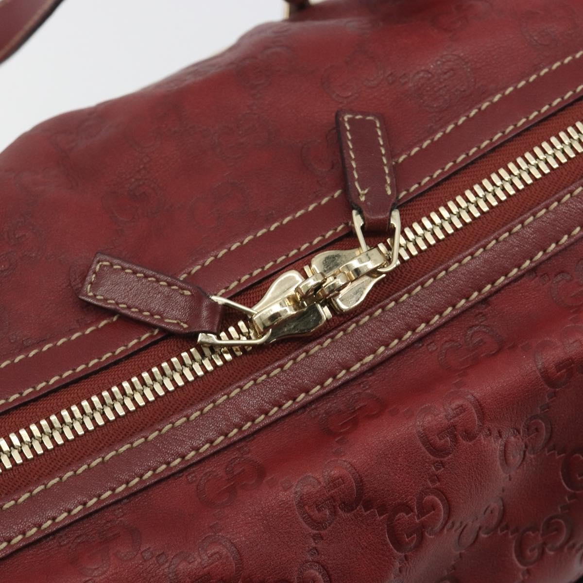 Gucci 85th Anniversary Boston Guccissima Leather, Red, Leather, Shoulder Bag
