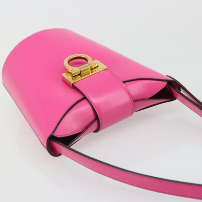Salvatore Ferragamo Trifolio Leather, Pink, Leather, Shoulder Bag