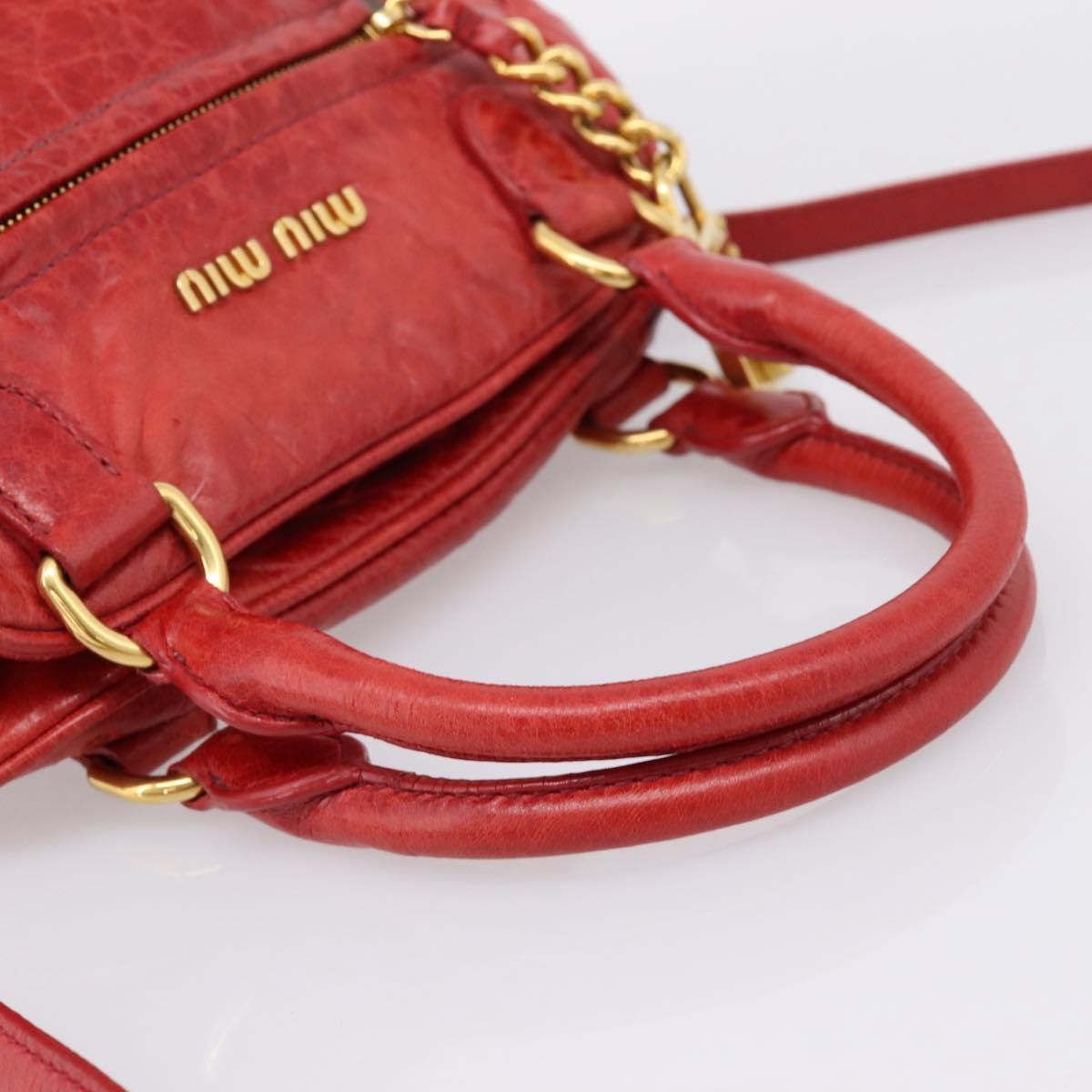 Miu Miu Coffer Convertible Satchel Matelasse Leather, Red, Leather, Handbag