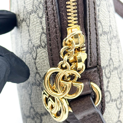 Gucci Ophidia Dome GG Coated Canvas, Brown, Canvas, Shoulder Bag