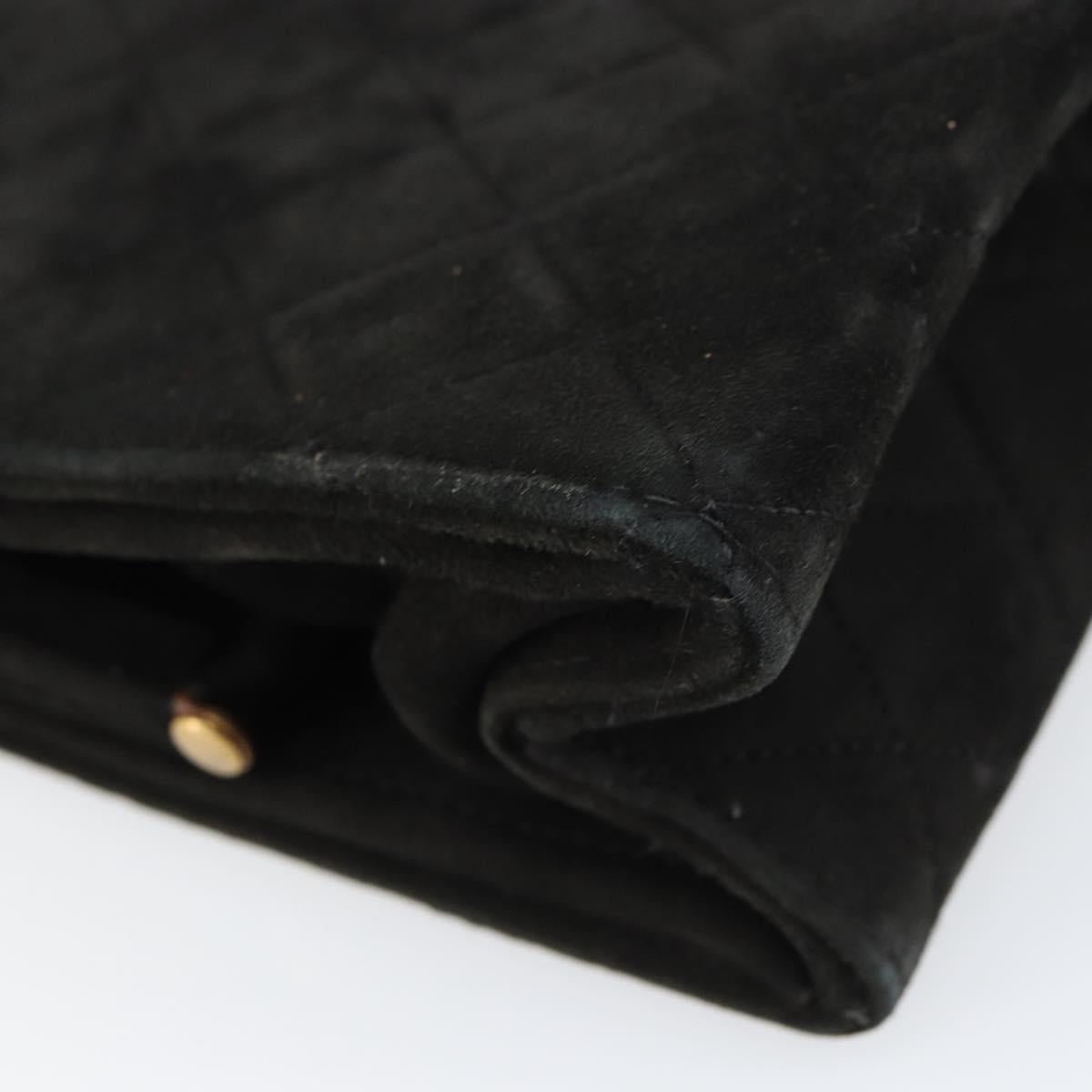 Chanel Matelasse Chain Shoulder Bag Suede, BLACK, SUEDE, Shoulder bag