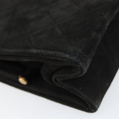 Chanel Matelasse Chain Shoulder Bag Suede, BLACK, SUEDE, Shoulder bag