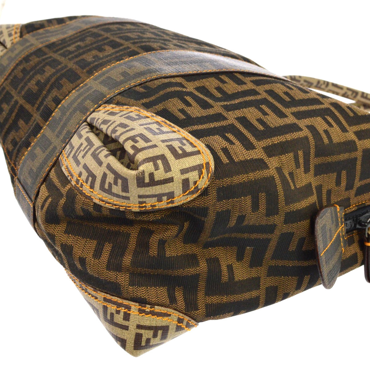 Fendi B Mix Zucca Mixed Media, Brown, Canvas, Tote Bag