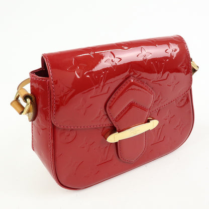 Louis Vuitton Bellflower Monogram Vernis, Red, Patent Leather, Handbag