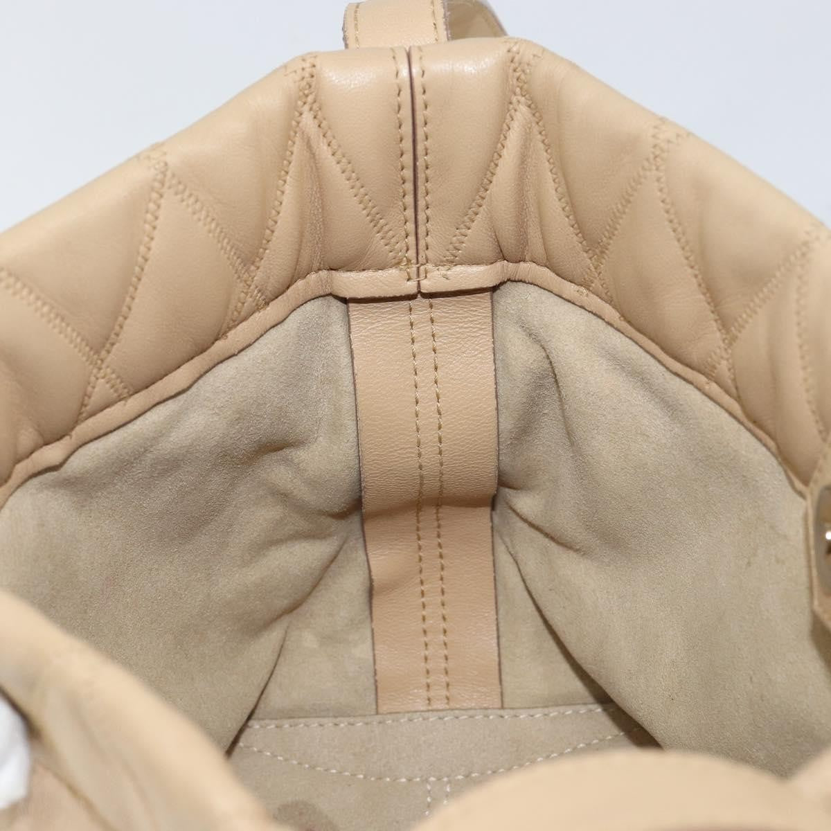 Givenchy GV Bucket Quilted Leather, Beige, Leather, Shoulder Bag