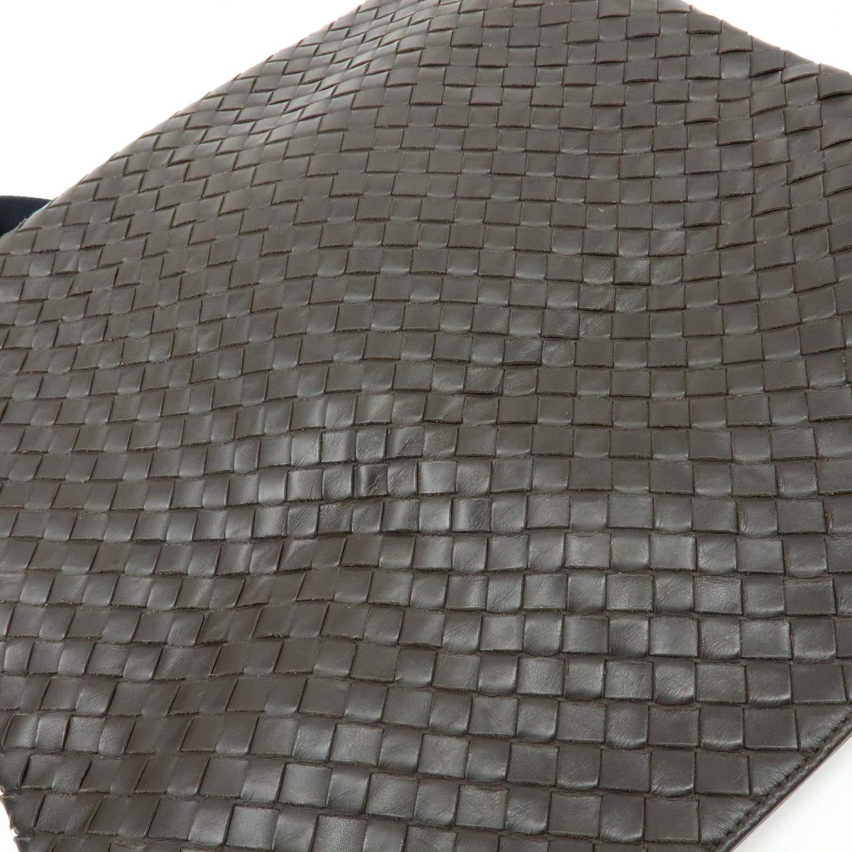 Bottega Veneta Flat Messenger Intrecciato Nappa, Brown, Leather, Handbag
