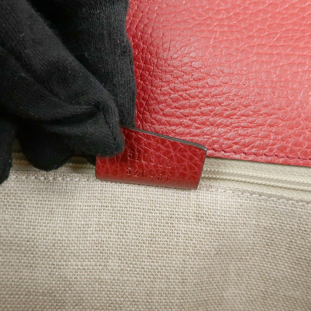 Gucci Interlocking Leather, Red, Leather, Shoulder Bag