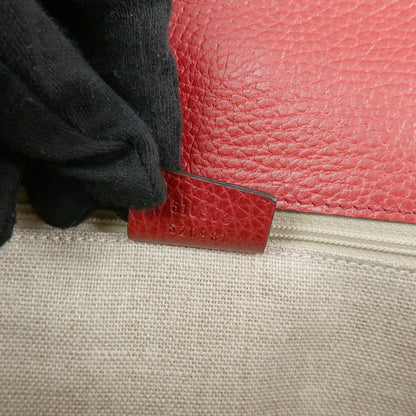 Gucci Interlocking Leather, Red, Leather, Shoulder Bag