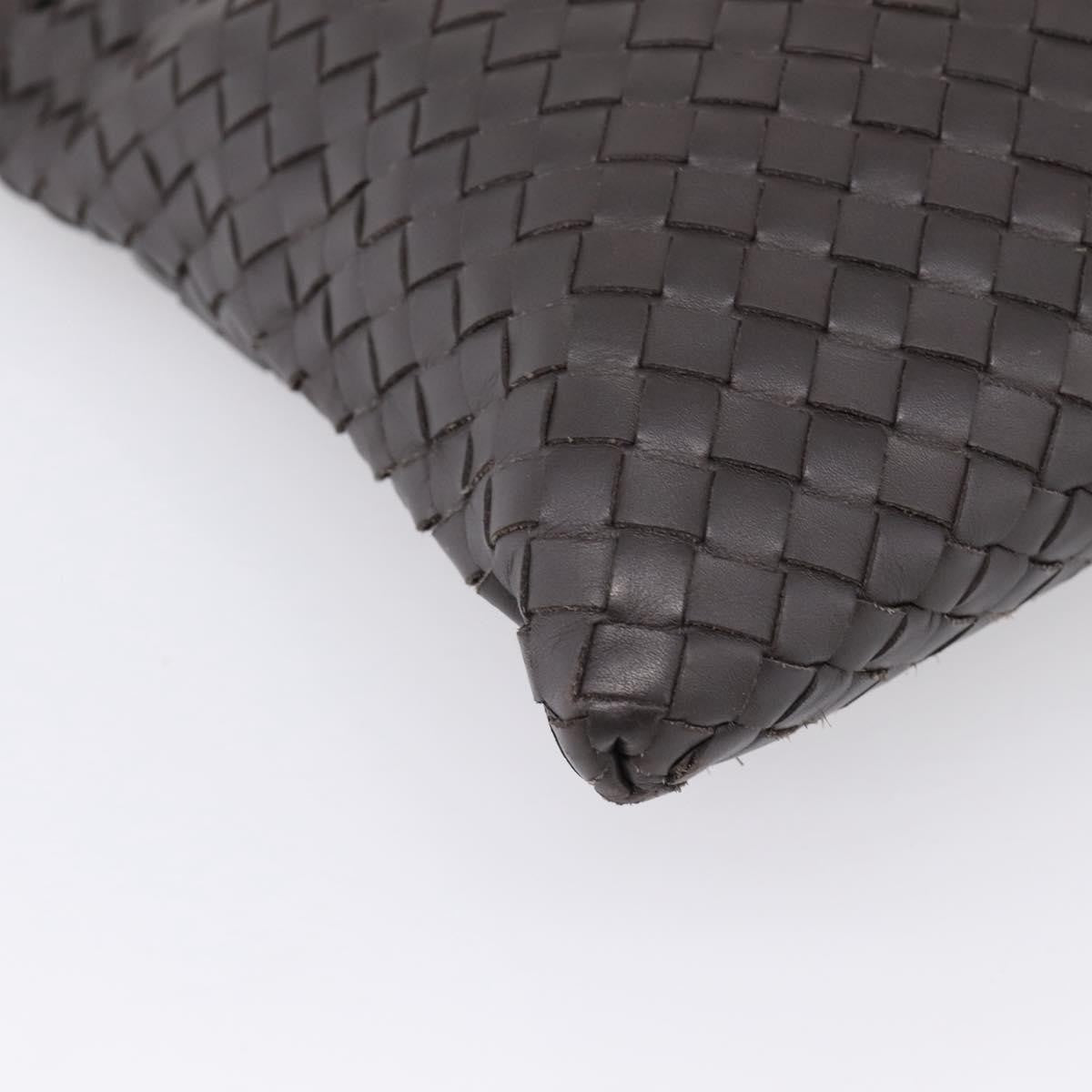 Bottega Veneta Flat Messenger Intrecciato Nappa, Brown, Leather, Handbag