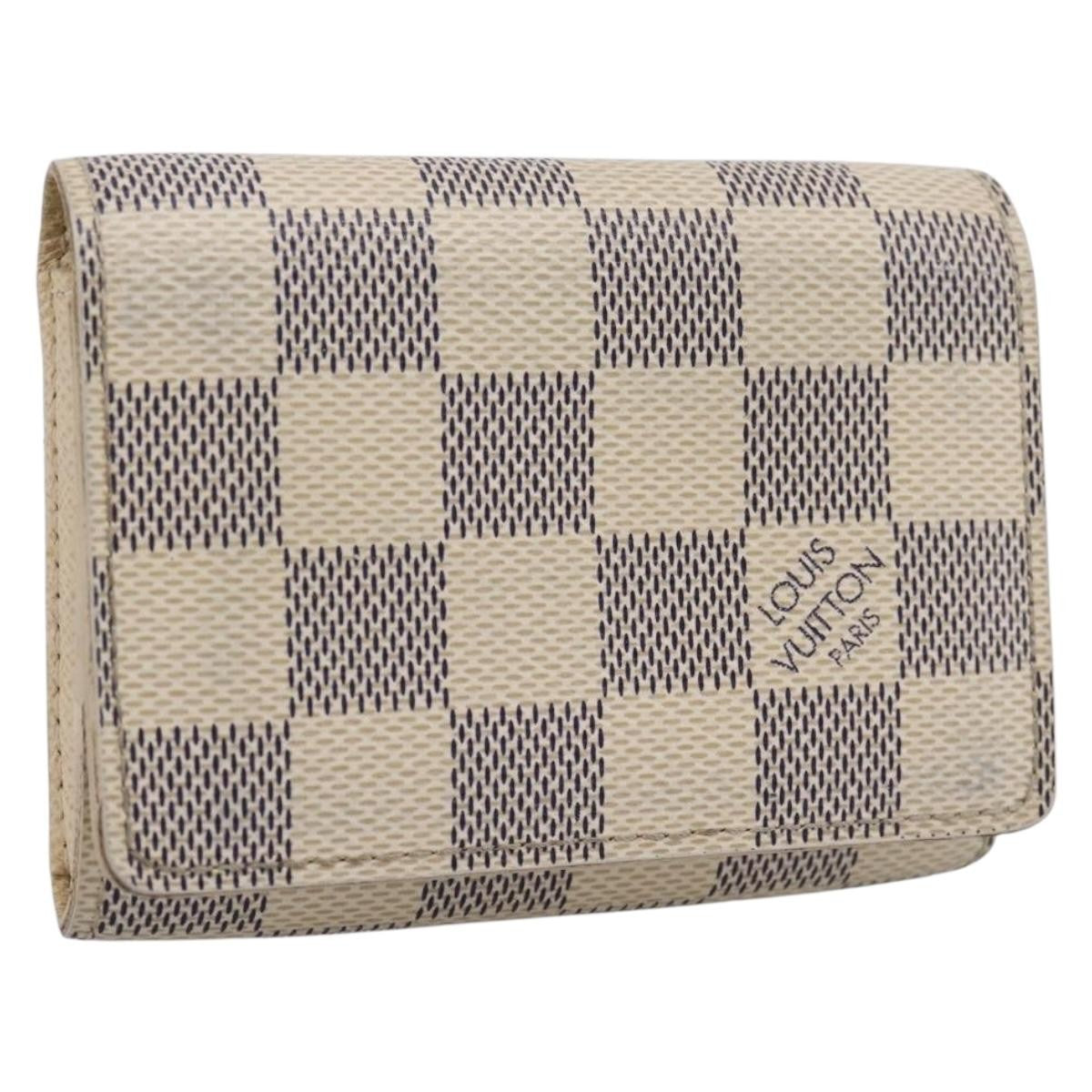 Louis Vuitton Envelope Business Card Holder Damier, White, Canvas, Card Holder