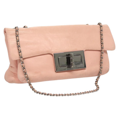 Chanel Chocolate Bar Mademoiselle Flap Bag Quilted Leather, PINK, LEATHER, Shoulder bag