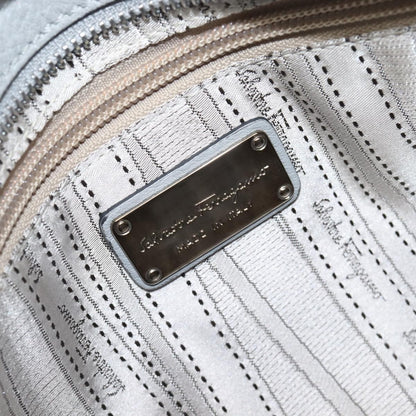 Salvatore Ferragamo Sofia Satchel Leather, Gray, Leather, Handbag