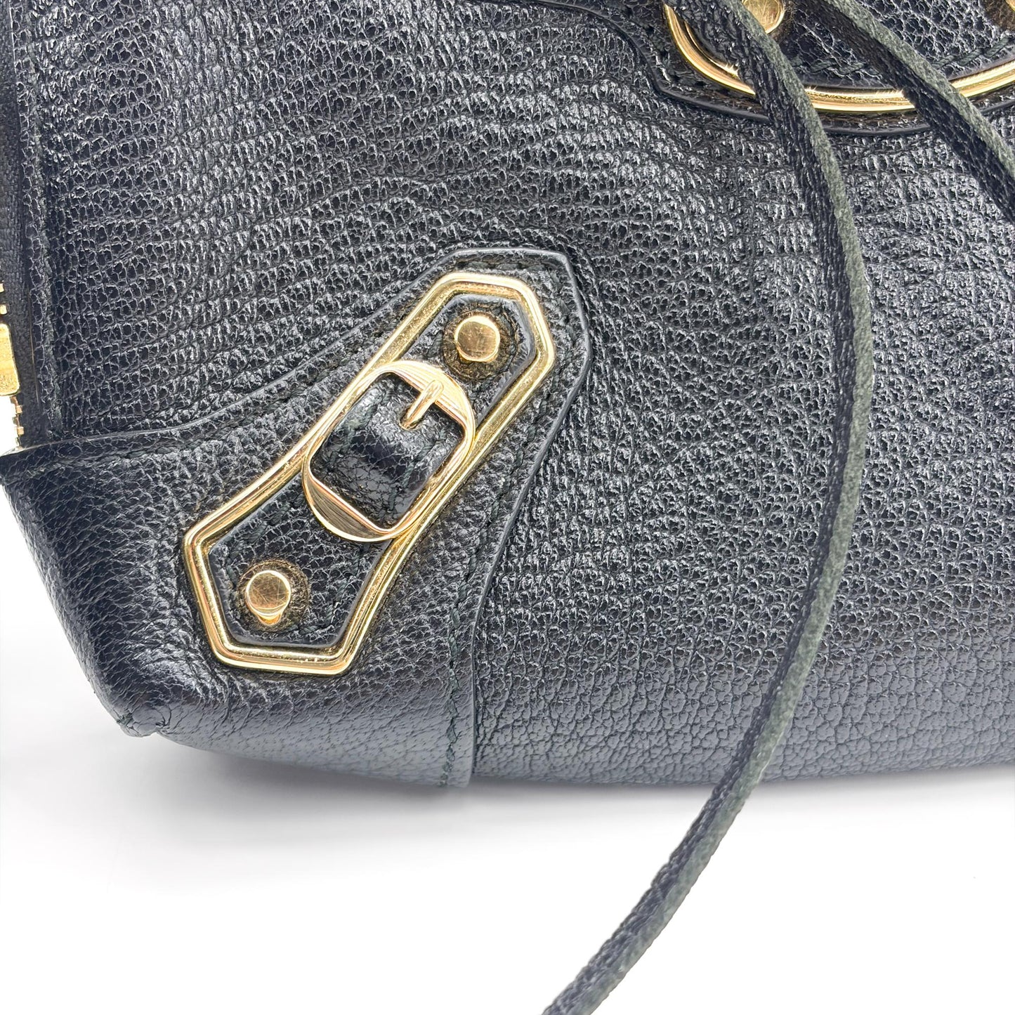 Balenciaga Classic Studs Chain Reporter Leather, Black, Leather, Crossbody Bag