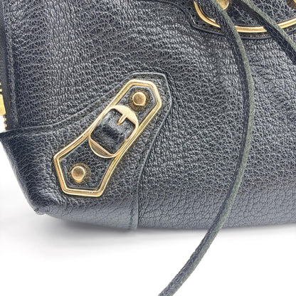 Balenciaga Classic Studs Chain Reporter Leather, Black, Leather, Crossbody Bag