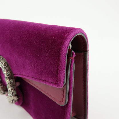Gucci Dionysus Velvet, Purple, Velvet, Handbag