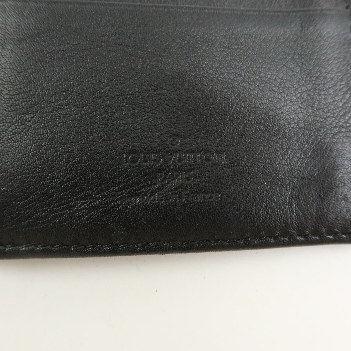 Louis Vuitton Amelia Mahina Leather, Black, Leather, Wallet