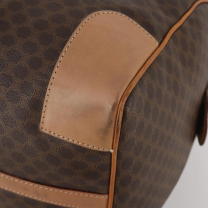 Celine Vintage Duffle Canvas and Leather, Brown, Canvas, Travel Bag