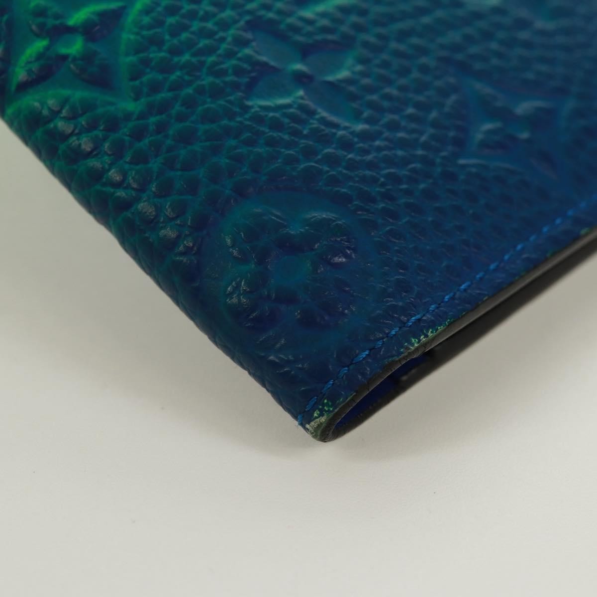 Louis Vuitton Brazza Limited Edition Illusion Monogram Taurillon Leather, Green, Leather, Wallet