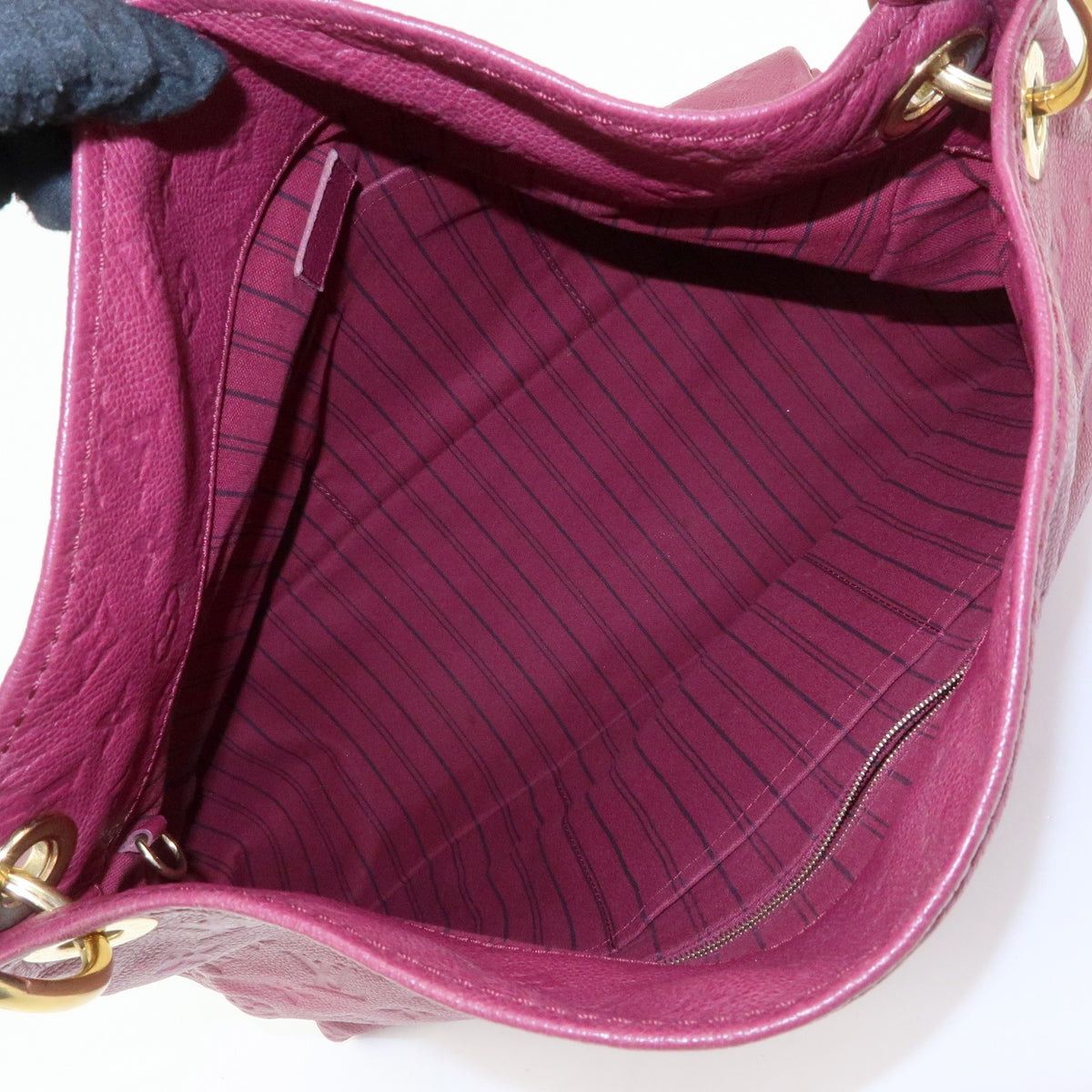 Louis Vuitton Artsy Monogram Empreinte Leather, Burgundy, Leather, Handbag