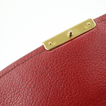 Miu Miu Madras Top Handle Leather, Red, Leather, Handbag
