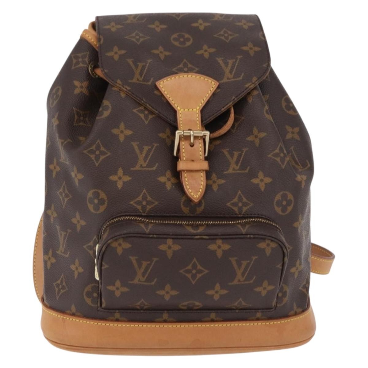 Louis Vuitton Vintage Montsouris Monogram Canvas, Brown, Canvas, Backpack