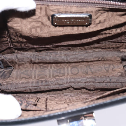 Salvatore Ferragamo Convertible Top Handle Leather, Black, Leather, Handbag