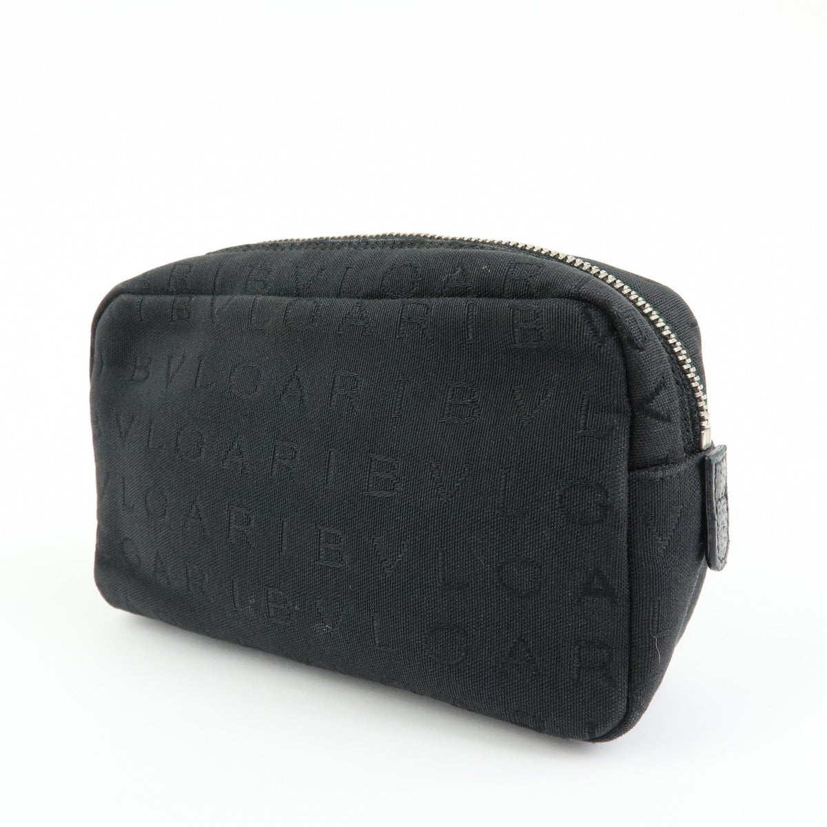 Bvlgari Pouch Canvas, Black, Canvas, Clutch