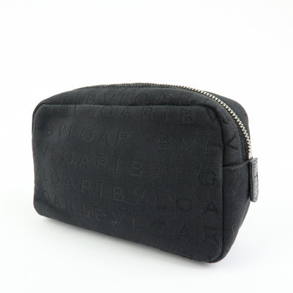 Bvlgari Pouch Canvas, Black, Canvas, Clutch