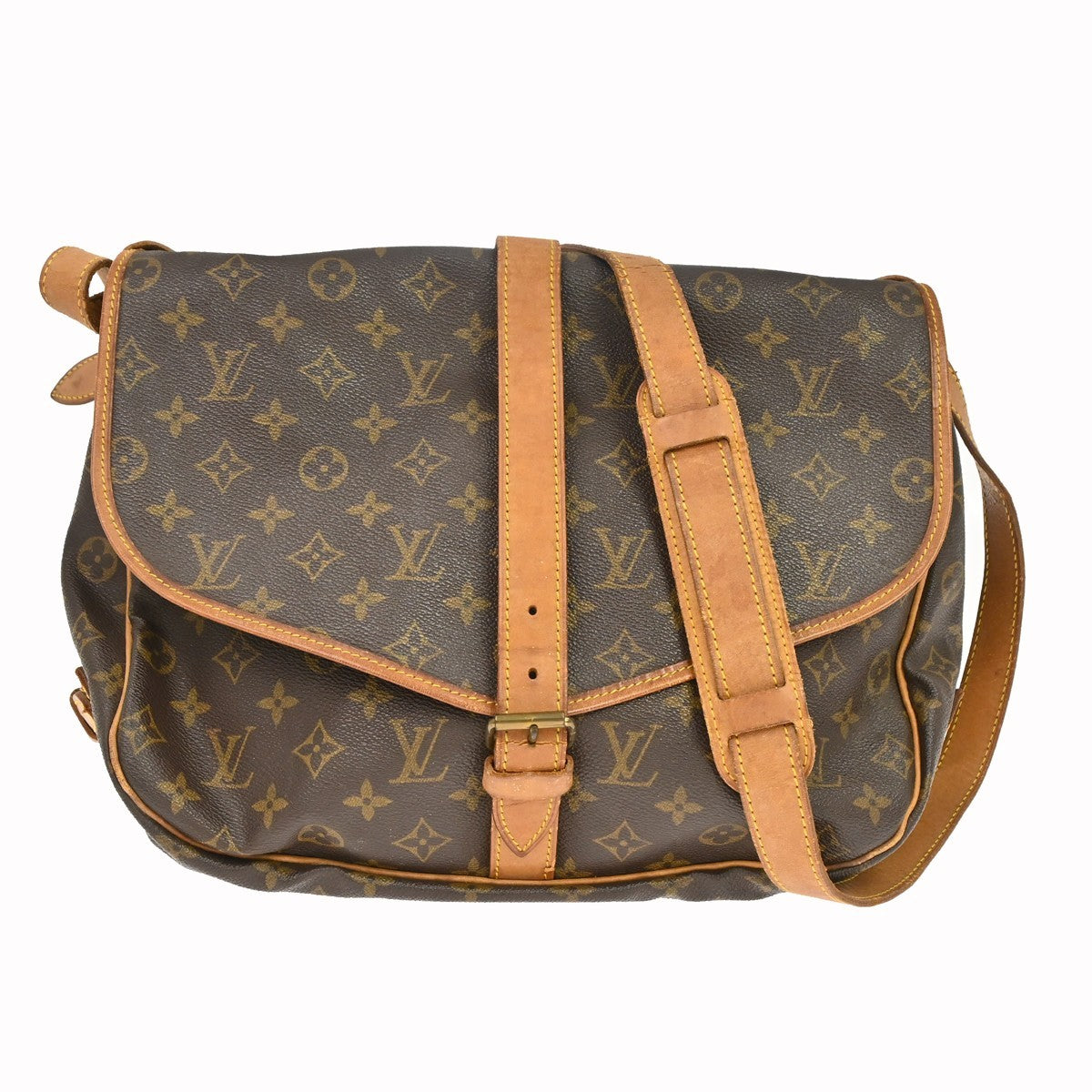 Louis Vuitton Saumur Monogram, Brown, Canvas, Shoulder Bag