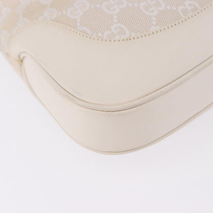 Gucci Jackie Canvas, White, Canvas, Handbag