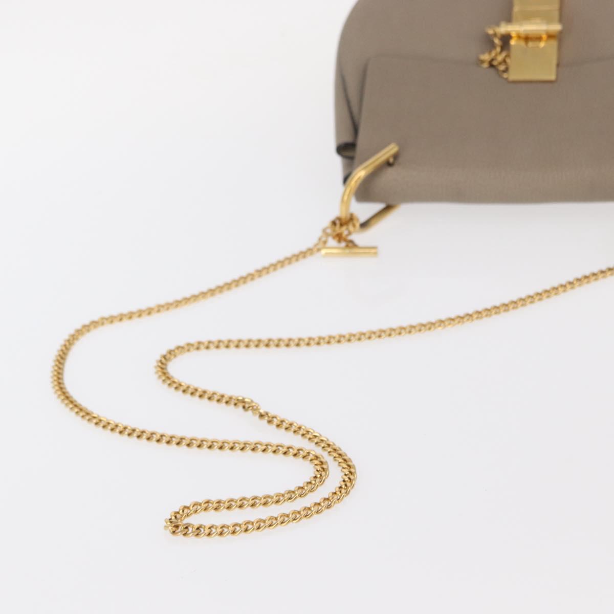 Chloe Drew Crossbody Bag Leather, BEIGE, LEATHER, Shoulder bag