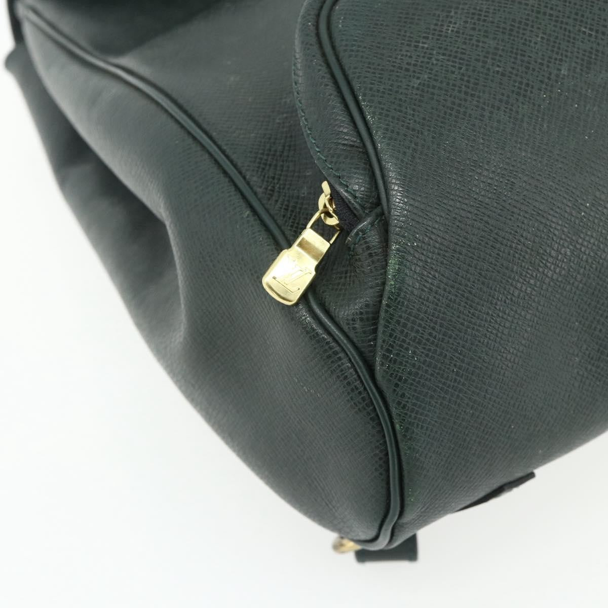 Louis Vuitton Cassiar Taiga Leather, Green, Leather, Backpack
