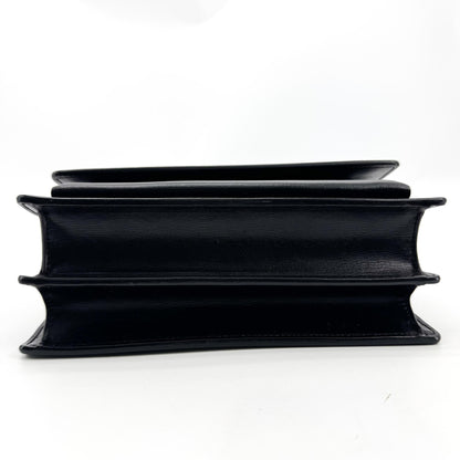 Saint Laurent Sunset Leather, Black, Calfskin, Crossbody Bag