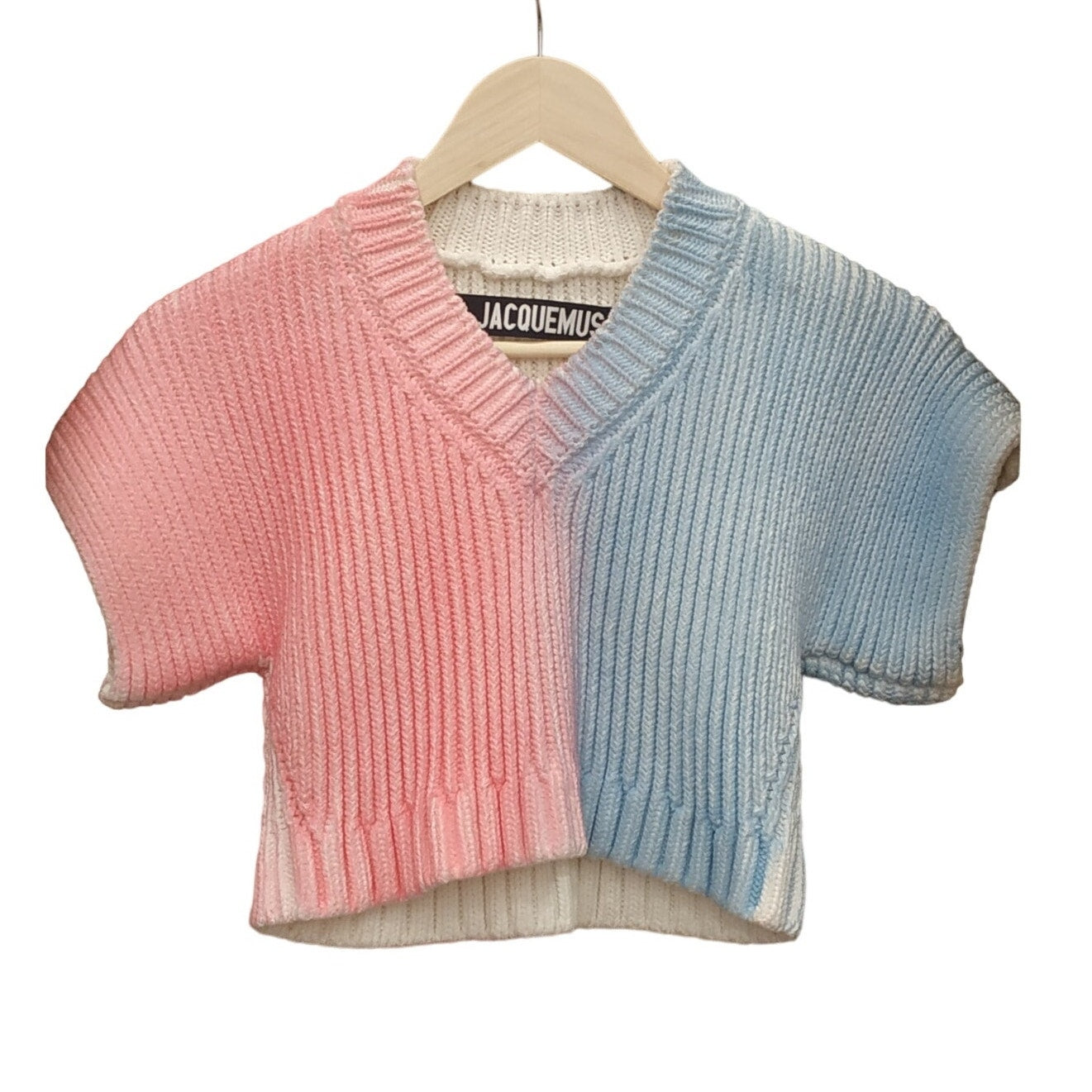 JACQUEMUS Ribbed Cropped Sweater Top