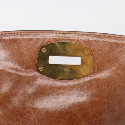 Miu Miu Shoulder Leather, Brown, Leather, Shoulder Bag