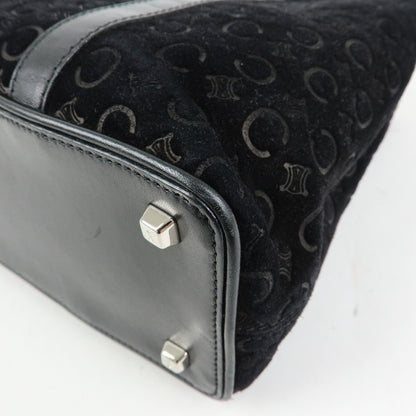 Celine C Macadam Tote PVC leather/ Macadam canvas, Black, Suede, Shoulder Bag